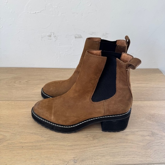 Madewell Carina Platform Chelsea Boot Sz 10, Burled Wood - Picture 4 of 7